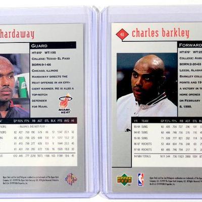 TIM HARDAWAY CHARLES BARKLEY Basketball Cards 1999 Upper Deck REFRACTRO Cards Set