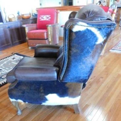 Western Cow Hide Push Back Barcalounger Recliner