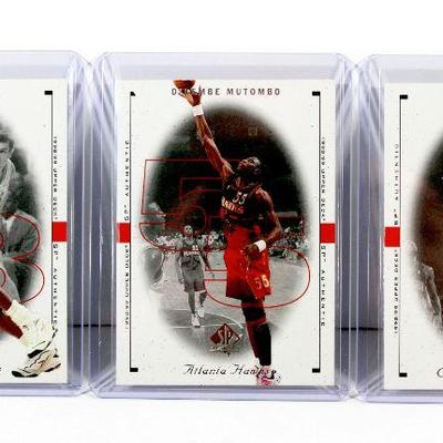 1998/1999 Upper Deck SP Authentic Basketball Cards STEVE SMITH Dikembe Mutombo SHAWN KEMP