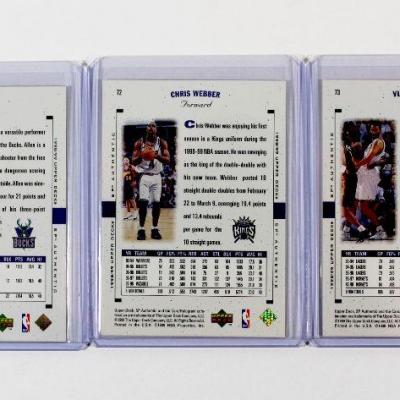 1998/1999 Upper Deck SP Authentic Basketball Cards RAY ALLEN Chris Webber VLADE DIVAC