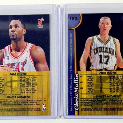 ALONZO MOURNING CHRIS MULLIN 1999 TOPPS FINEST BASKETBALL REFRACTOR CARDS SET - MINT