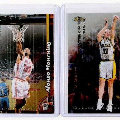 ALONZO MOURNING CHRIS MULLIN 1999 TOPPS FINEST BASKETBALL REFRACTOR CARDS SET - MINT