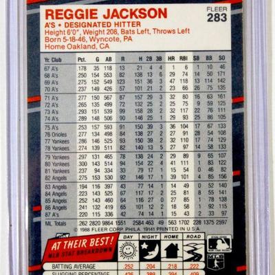 REGGIE JACKSON 1988 FLEER #283 BASEBALL CARD - HIGH GRADE