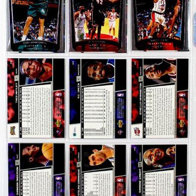 1999 UPPER DECK BASKETBALL CARDS SET - SEMI-STARS - 9 CARDS LOT ALL MINT
