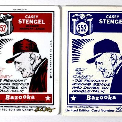 CASEY STENGEL Baseball Dream Team Collection Porcelain Baseball Card w/ Stand & COA