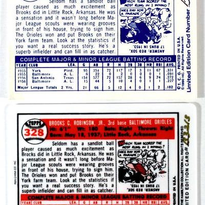 BROOKS ROBINSON Baseball Dream Team Collection Porcelain Baseball Card w/ Stand & COA