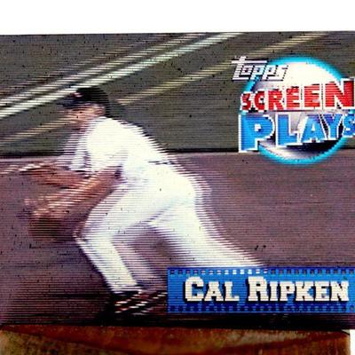 1997 TOPPS Screen Plays CAL RIPKEN JR. Moving Action Motion Baseball Card w/ Collectible TIN