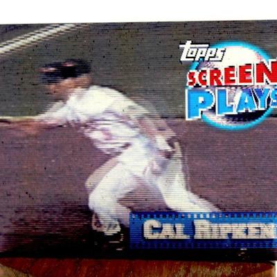 1997 TOPPS Screen Plays CAL RIPKEN JR. Moving Action Motion Baseball Card w/ Collectible TIN