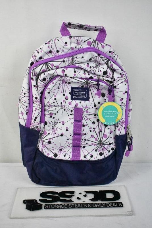 Eastsport Backpack, Purple & Pink Starbursts - New | EstateSales.org