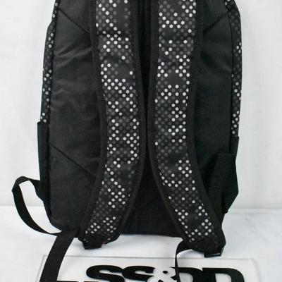 Eastsport Backpack: Black/Blue/Gray/Taupe Hexagons - New