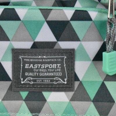 Eastsport Backpack, Mint Green, White, Gray  Triangles - New
