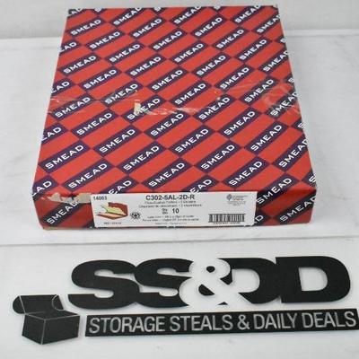 Smead Red Classification Folders w/ 2 Dividers, Qty 10 - New