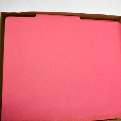 Smead Red Classification Folders w/ 2 Dividers, Qty 10 - New