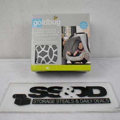 On the Goldbug Infant Car Seat Canopy Cover and Liner Set, Grey - New