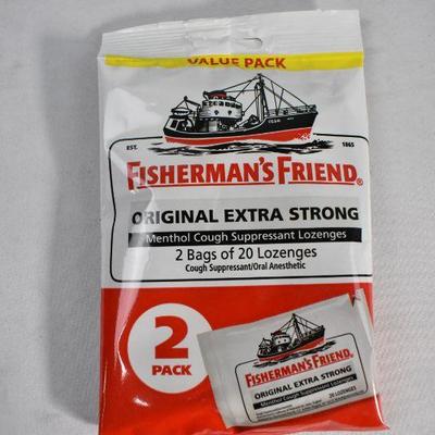 5 Packs of Fisherman's Friend Menthol Cough Suppressant 200 Lozenges Total - New