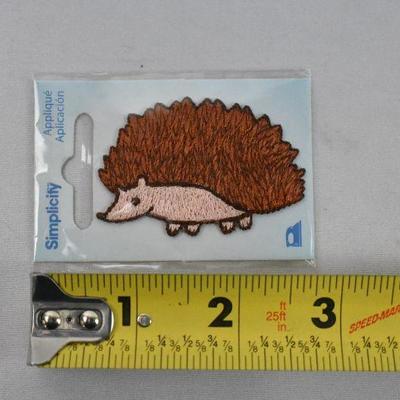Simplicity Iron On Decals: Hedgehog, Sloth, 2 Dolphins, 2 Seahorse - New