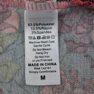 LuLaRoe "Joy" Long Duster Cardigan Vest Medium. Blue w/ Pink/Red Flowers