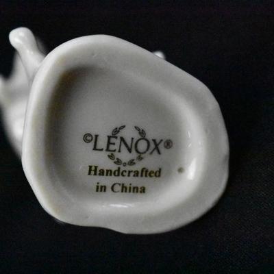 Lenox Small Dolphin Figurine, Ivory color with & Gold Trim - Vintage