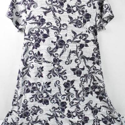 2 pc LuLaRoe Clothing: Dress Gray/Purple Small & Shirt Pink Stripes Medium