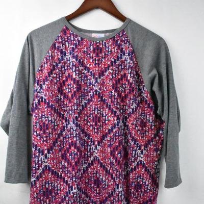 3 pc LuLaRoe "Randy" Shirts: 1 size XL, 2 size Large. Grays/Florals/Stripes
