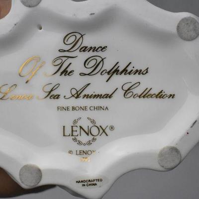 Lenox 3 Dolphins w/ Black Wood Base, 