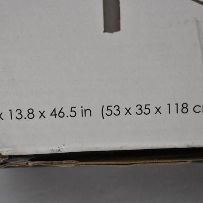 4-Tier Wire Shelving by Home Basics. Holds 45 lbs/shelf. 21"x13.8"x46.5" - New
