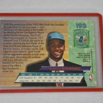 Alonzo Mourning Charlotte Hornets Rookie Card 1992-1993 Fleer Ultra