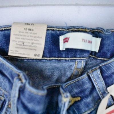Kids Levi Strauss 711 Skinny Jeans with Adjustable Waist size 12 REG - New