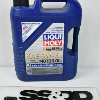 Liqui Moly SAE 5W-40 Fully Synthetic Motor Oil, Leichtlauf High Tech 5 qt - New