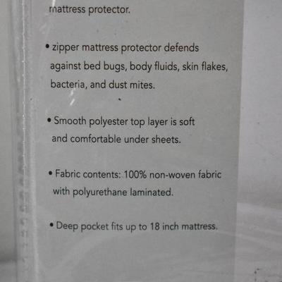 Set of 2 Mattress Protectors, Twin Size, by DH Deluxe Hotel - New