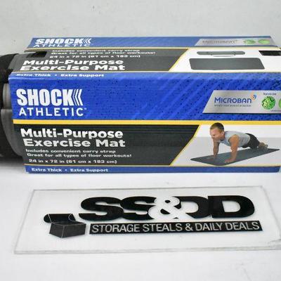 Multi-Purpose Exercise Mat by Shock Athletic: Gray 24