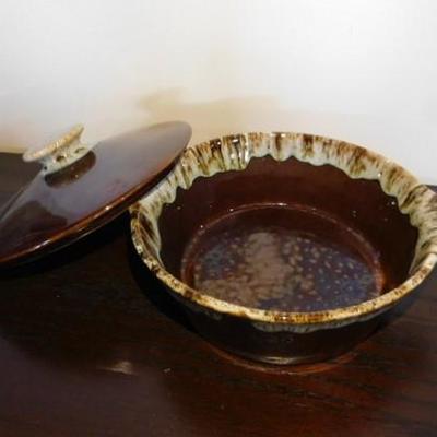 Canonsburg Brown Drip Pottery Dutch Oven Pot