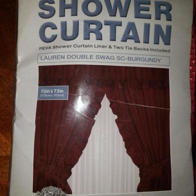 Maroon Shower Curtain 