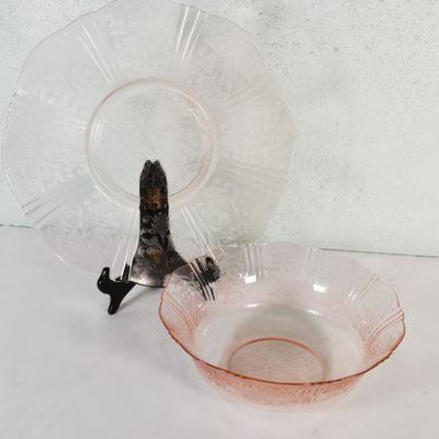 Lot G-111:  Pink Depression Glass