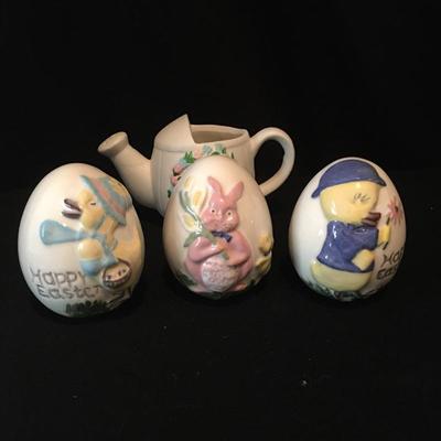 Lot 105 -  Decorative Easter Eggs & Pitcher