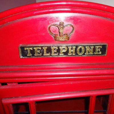 Lot 3. English telephone cabinet