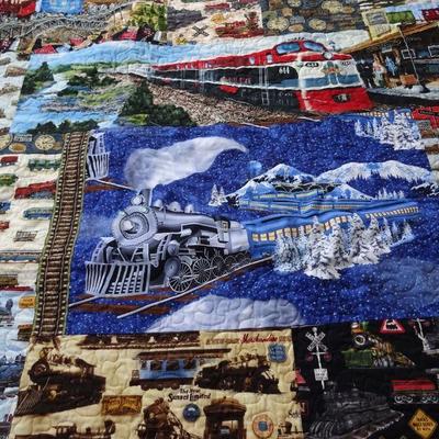 Lot 11. Train quilt