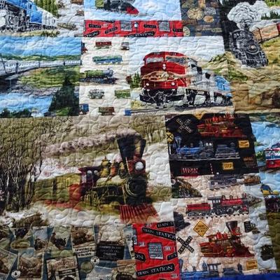 Lot 11. Train quilt