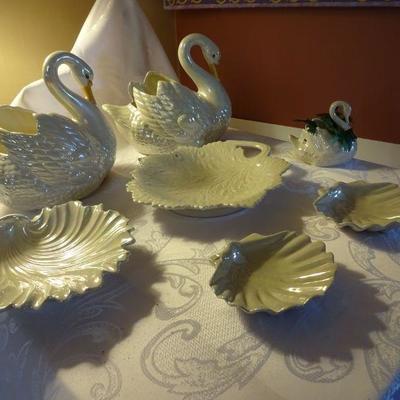 Lot 12. Pearl white swans 