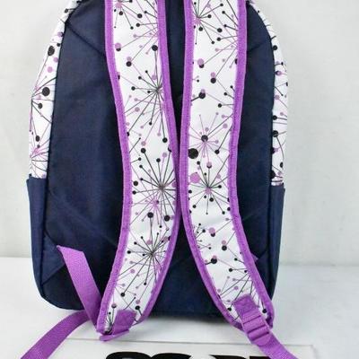 Eastsport Backpack: Plum, Orchid, White & Gray Sunbursts - New