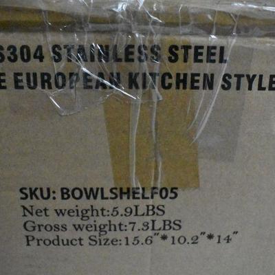 NEX Dish Rack 3-Tier Stainless Steel. 15.6" x 10.2" x 14" - New