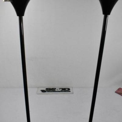 2 Black Floor Lamps, Both Work