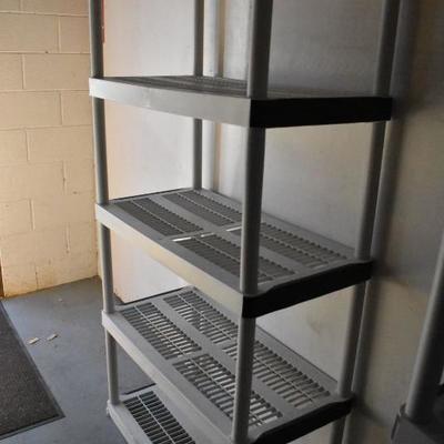 Plastic 5 Shelf Shelving Unit #1: 72