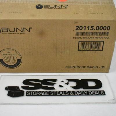 Bunn Commercial Coffee Filters, 12-Cup Size, 1,000-Pack - New