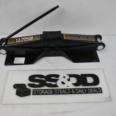 1.5 ton Scissors Jack by Black Jack. Missing part of the handle