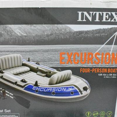 Intex Excursion Four-Person Boat. Untested, Will Guarantee