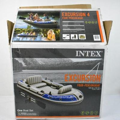 Intex Excursion Four-Person Boat. Untested, Will Guarantee