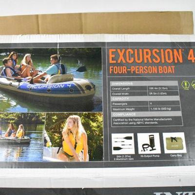 Intex Excursion Four-Person Boat. Untested, Will Guarantee