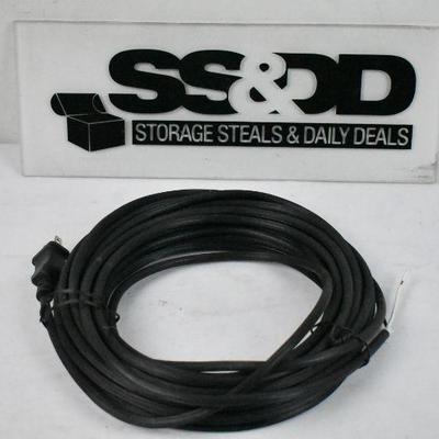 50' Vacuum Replacement Cord, 17 Gauge, 2 Conductor - New