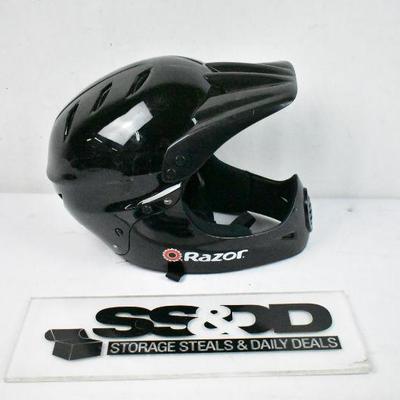 Razor Full Face Helmet, Black, Size Medium